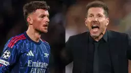 VİDEO | Ben White, Atletico Madrid logosuna bastı! Simeone tepki gösterdi
