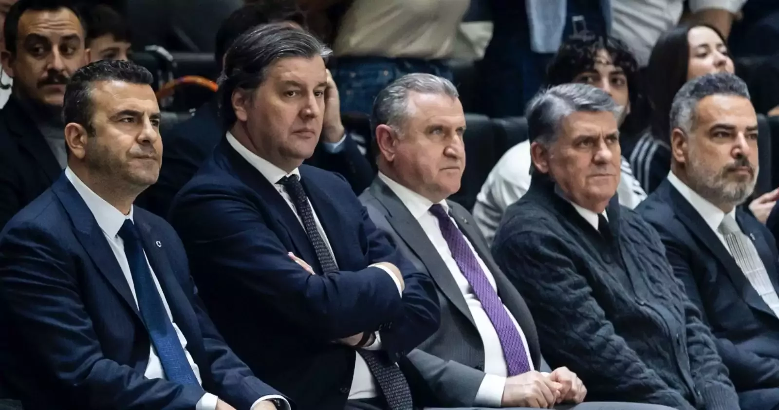 EuroLeague Başkanı Dejan Bodiroga (soldan ikinci)