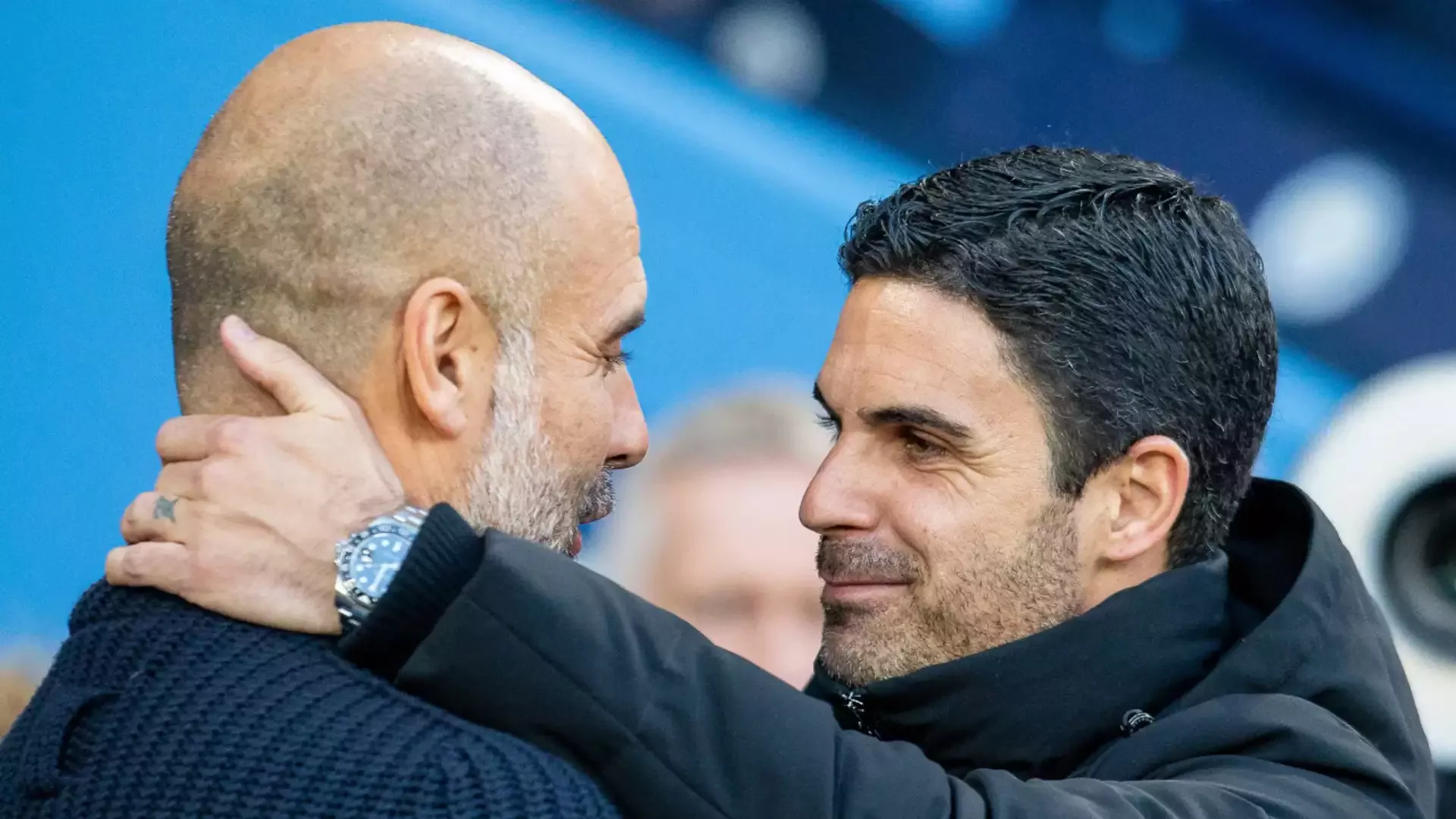 Manchester City Teknik Direktörü Pep Guardiola ve Arsenal Teknik Direktörü Mikel Arteta