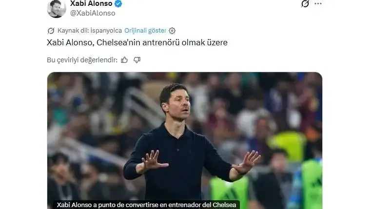 Xabi Alonso'nun paylaşımı