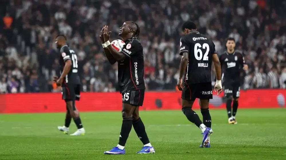Beşiktaş - Konyaspor maçından bir fotoğraf.