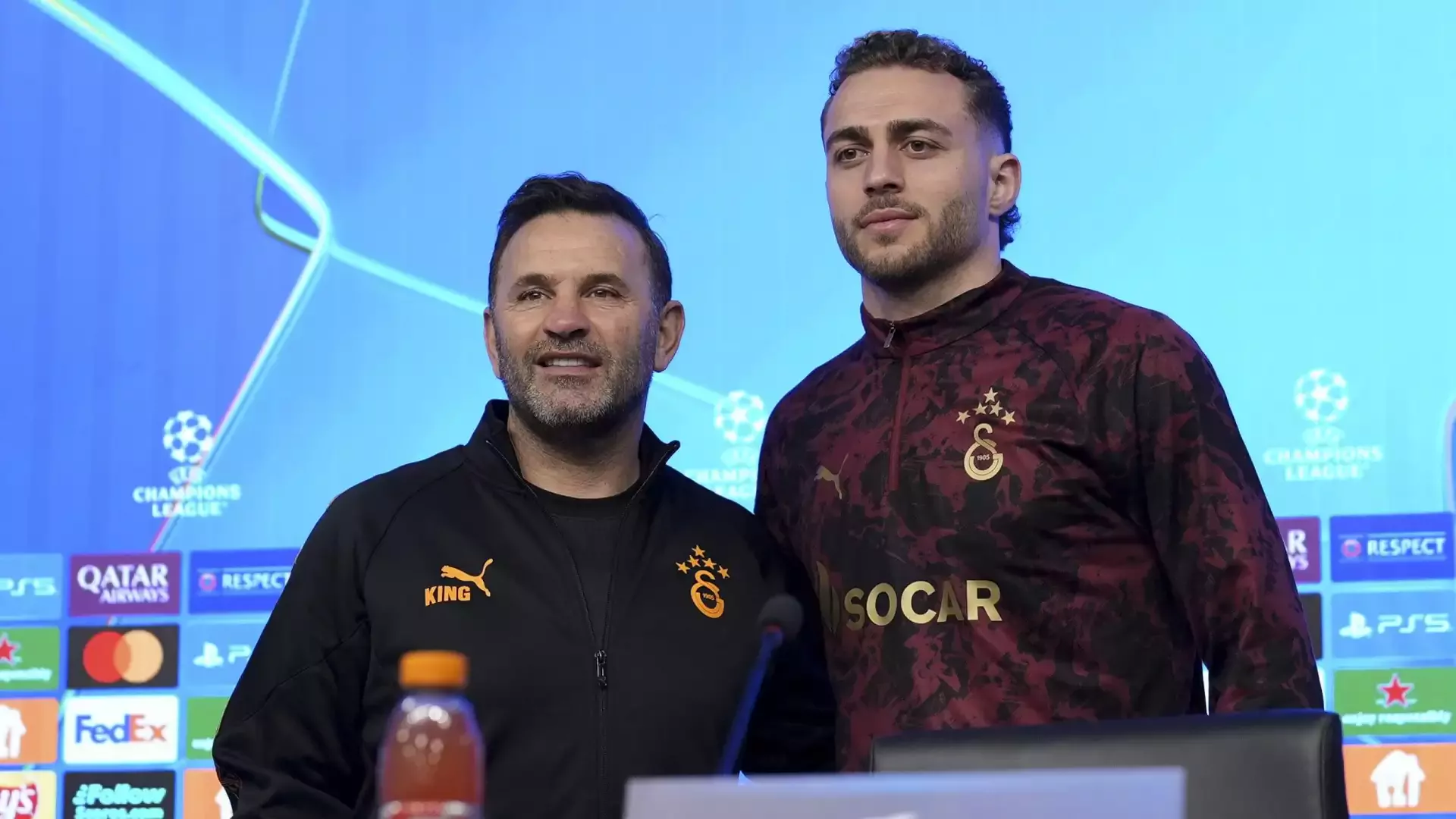Galatasaray Teknik Direktörü Okan Buruk ve&nbsp;Barış Alper Yılmaz