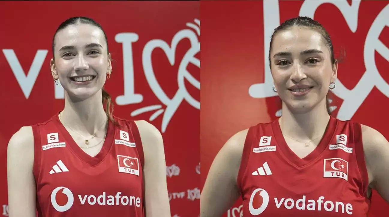 Milli voleybolcular Saliha Şahin ile Dilay Özdemir, yaz sezonu için heyecanlı