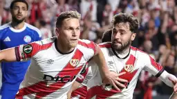 Samsunspor'u eleyen Rayo Vallecano final yolunda avantajı kaptı