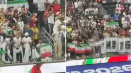 İran maçına damga vuran "katliam" pankartı