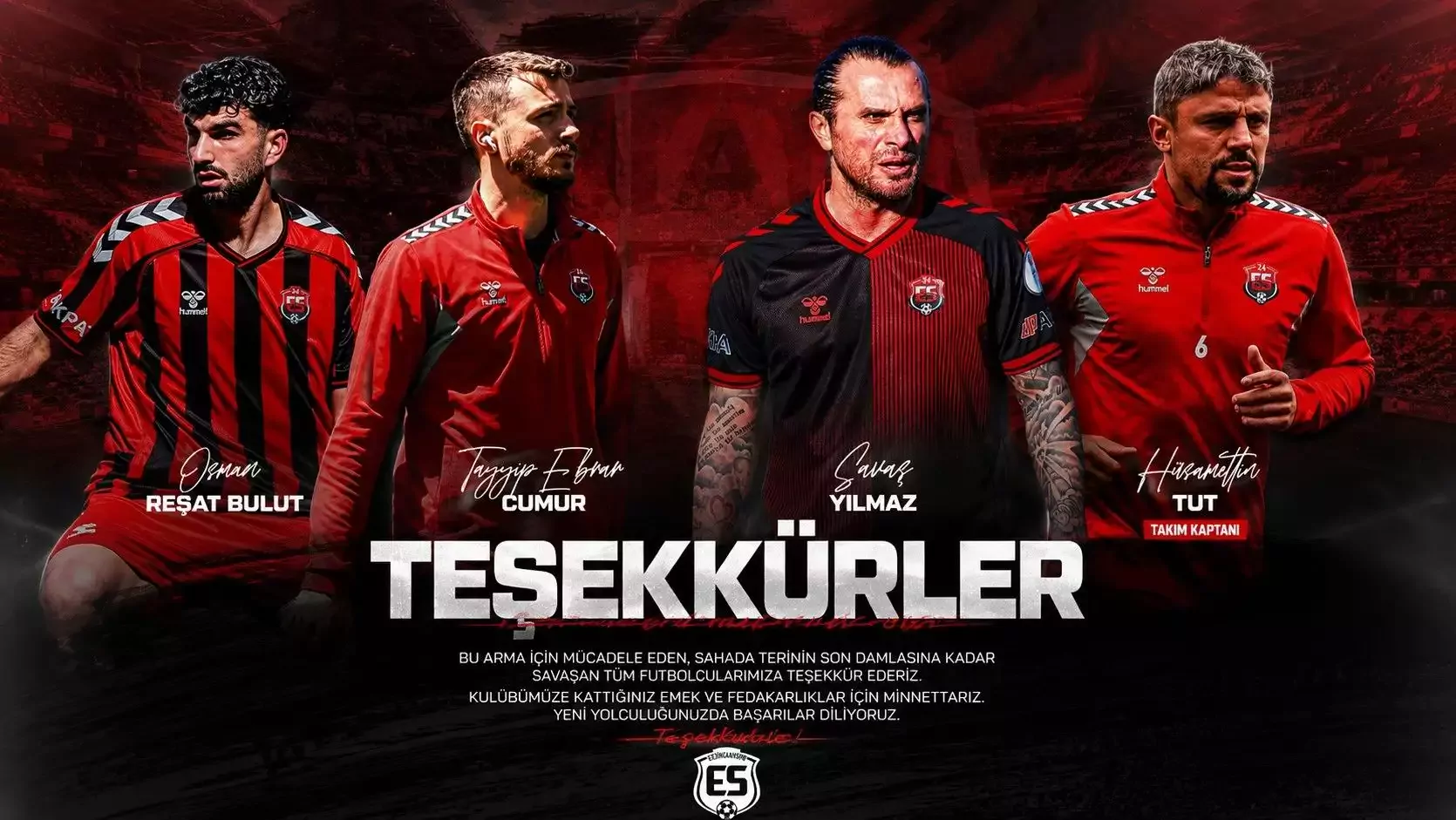 Erzincanspor’da 4 futbolcuyla yollar ayrıldı