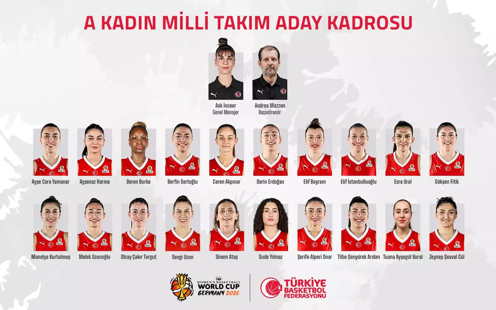 A Kadın Milli Takımımızın 20 kişilik aday kadrosu belli oldu
