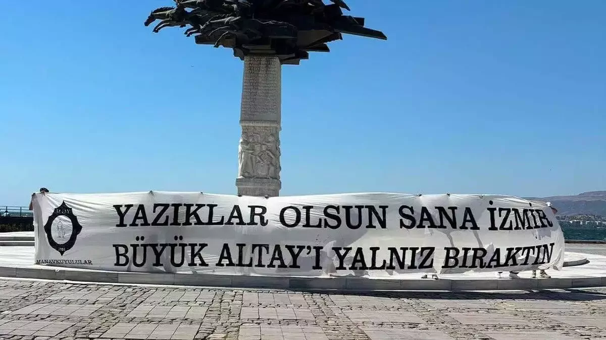 Altay taraftarından şehre tepki