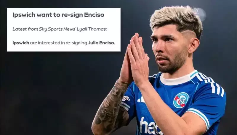 Sky Sports: "Lyall Thomas'ın haberine göre, Ipswich Town, Julio Enciso'yu yeniden kadrosuna katmak istiyor."