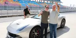 Felipe Massa, görme engelli Levent Karadöl ile İstanbul Park'ta piste çıktı