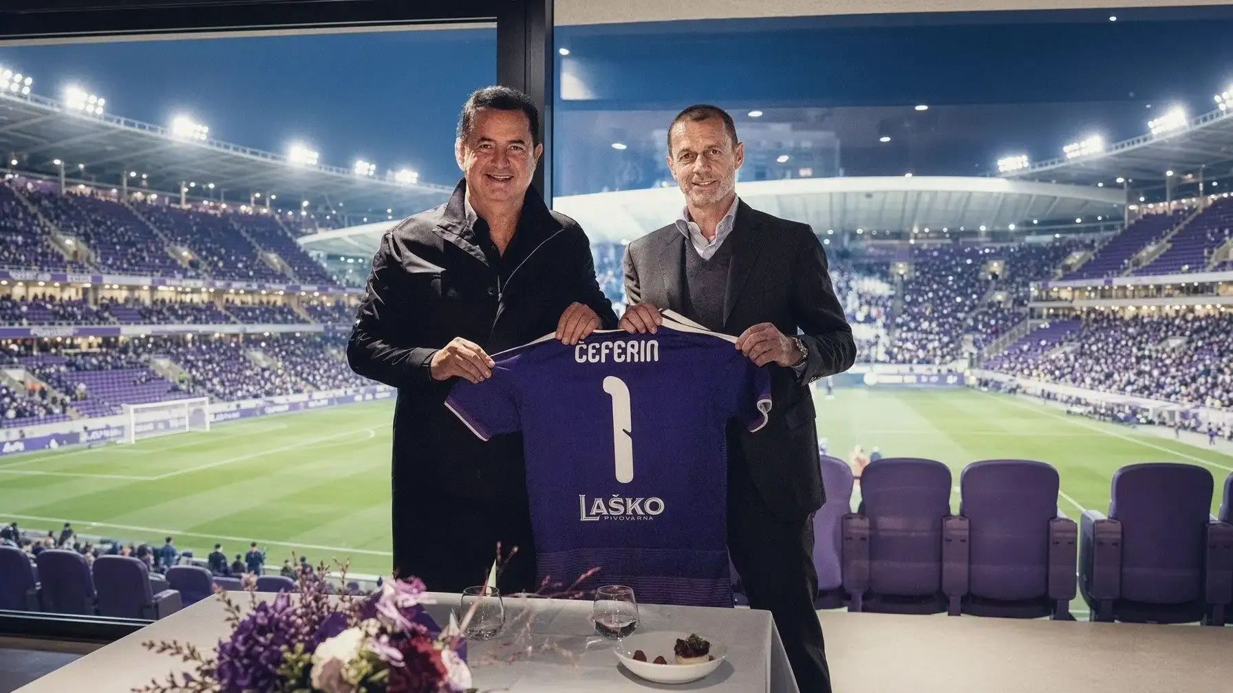Acun Ilıcalı, UEFA Başkanı Aleksander Ceferin’i ağırladı