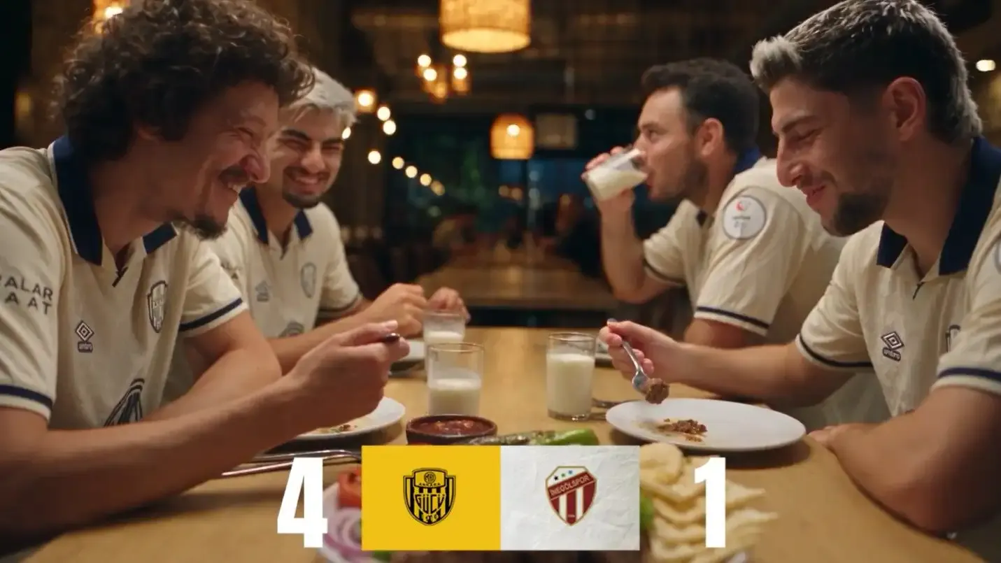 İnegöl'ü 4-1 mağlup eden Ankaragücü, galibiyeti köfteyle kutladı
