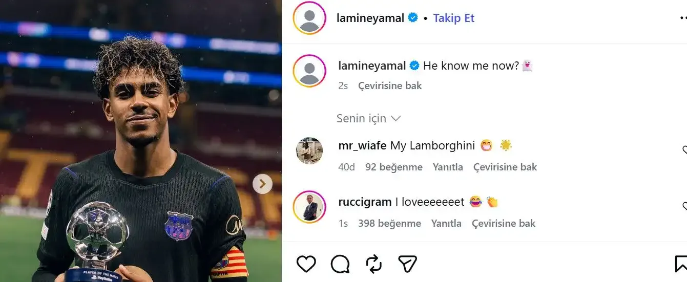 Lemina Yamal'ın paylaşımı